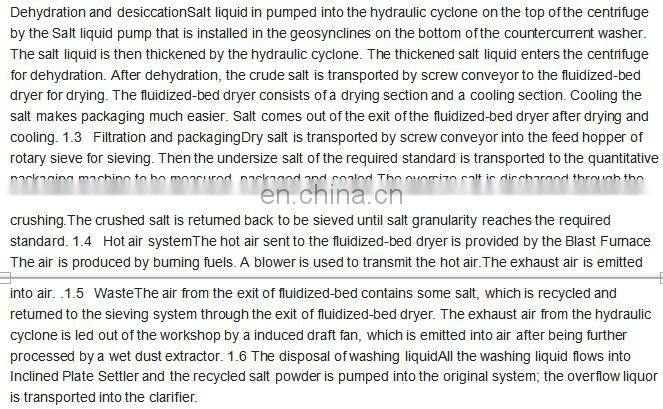 high quality salt production line plant machinery for sale