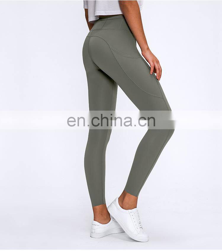 Custom Wholesale Women Workout Fitness Clothing Yoga Pants Leggings For Women With Pockets