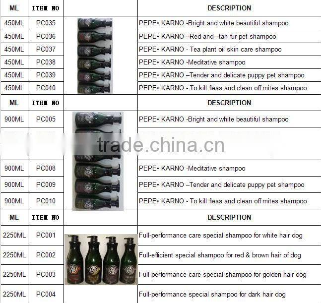 Pet Shampoo buy PEPE KARNO 450ML 900ML 2250ML 5000MLPet Care Shampoo Dog Grooming Pet Clear Up Pet Products on China Suppliers Mobile 140405350