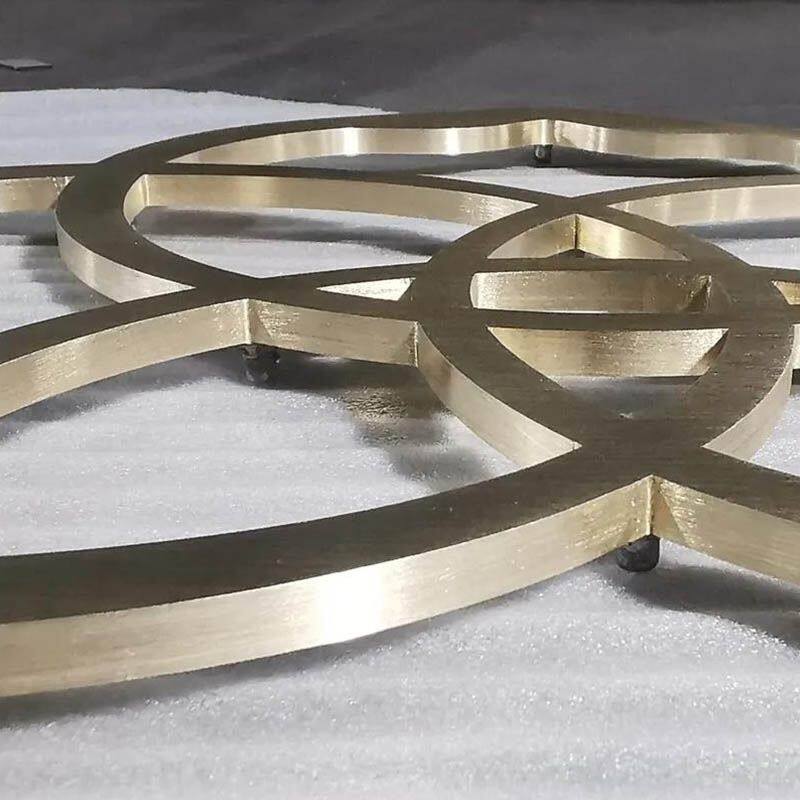 Copper Brushed Metal Wall Letters Gold 3D Advertise Signs Alphabet Letter Electric Store Logo Signag