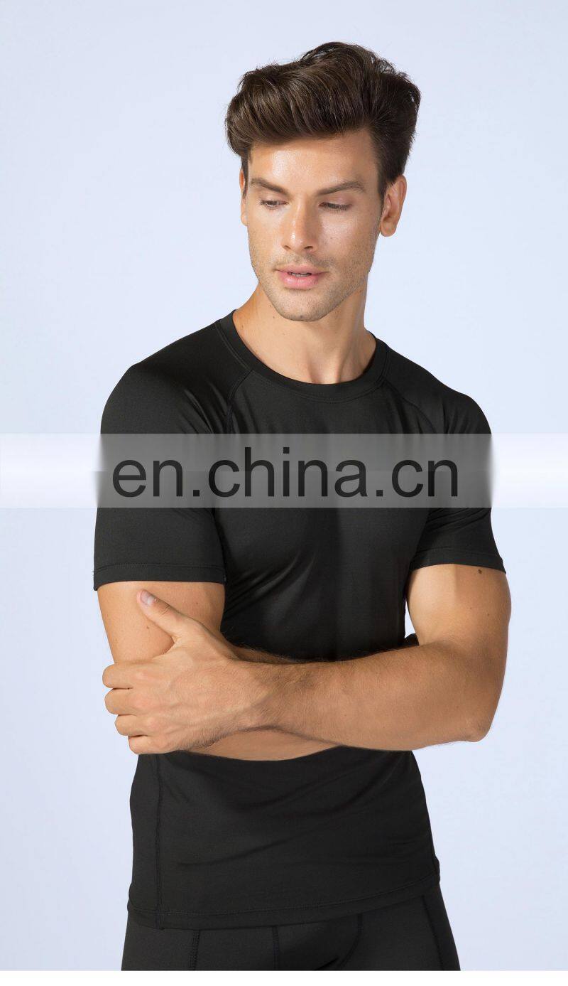 Running Training Short-Sleeved Sports T-Shirt Quick-Drying Breathable Stretch Men's Tights