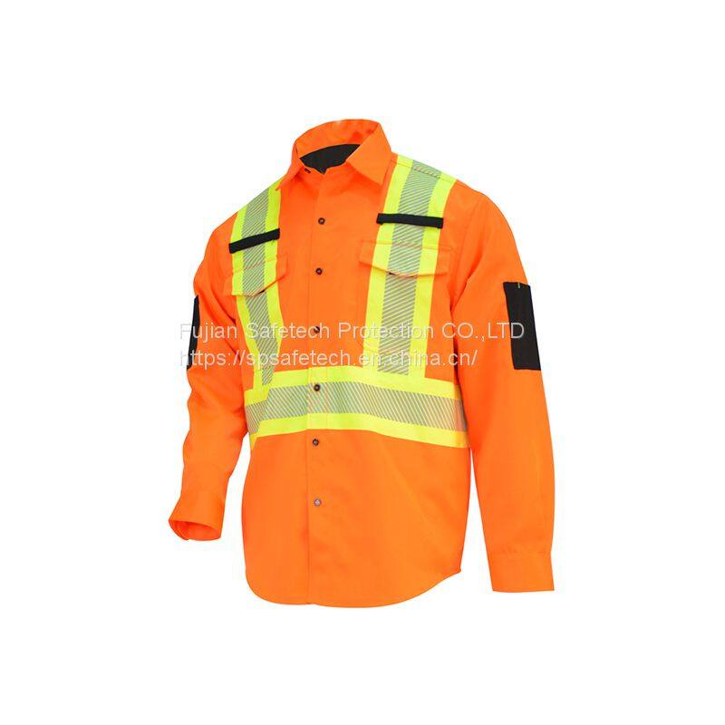 PD16020-HLSK--HIVI-ORANGE-SHELL80%polyester-20%cotton-single-yarn-drill-300D300D+32,12847,280GM2