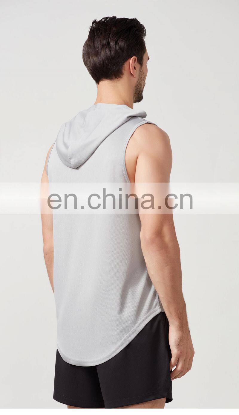 New Hooded Sports Vest Quick-Drying Basketball Shirt Outdoor Loose Casual Men's Tank Tops