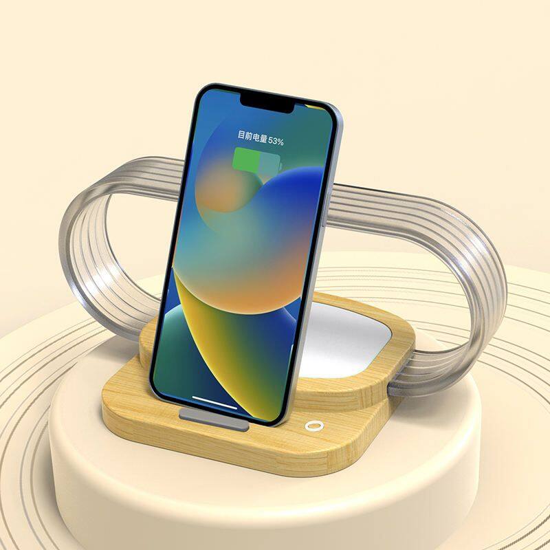 Portable Wireless Night Light Lamp with Multifunction Charger for Phone