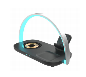 12V 10W/15W Handheld LED 3-in-1 Wireless Charger Smart Compatible iPhone iWatch Earphones Laptop Power Bank Type-C Includes Lamp