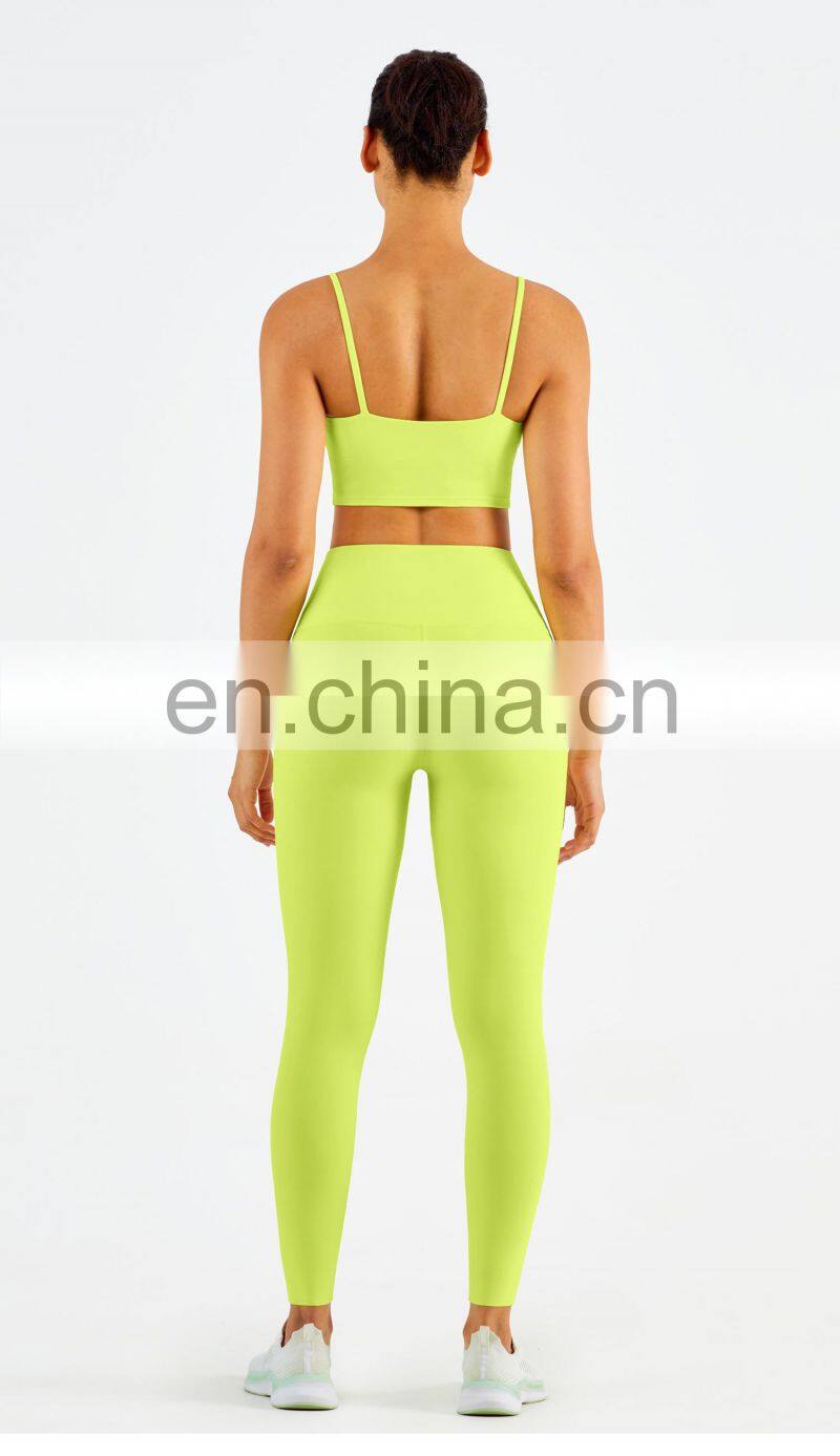 Multi Color Sport Bra Set Exercise Outfits Women Sets 2 Pieces High Support Yoga Pants