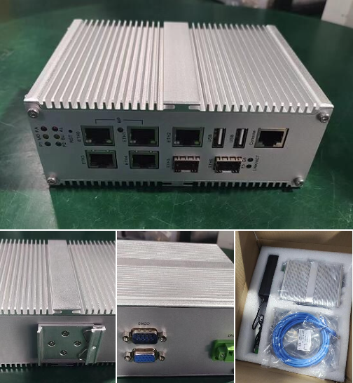 Anxin Din rail embedded box PC for network application with Intel E3845 processor F19308