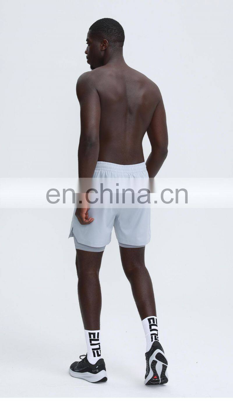 2 In 1 Custom Summer Fitness Workout Shorts Training Sports Gym Jogger Shorts For Men