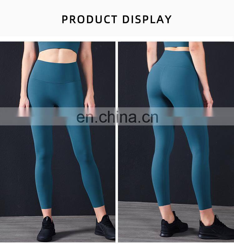 2022 Wholesale Anti Curling High Waist Yoga Pants No T Line Yoga Leggings ECO Friendly