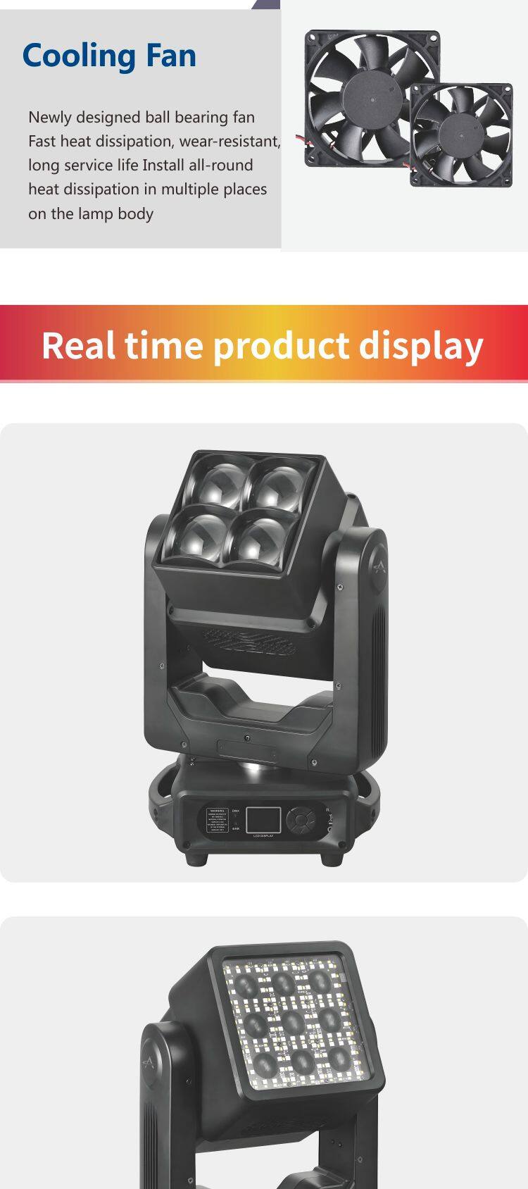 WJ460 Professional Lighting Factory Wholesale 4x60W Double-sided Electrodeless Beam Lighting Double Moving Head Light