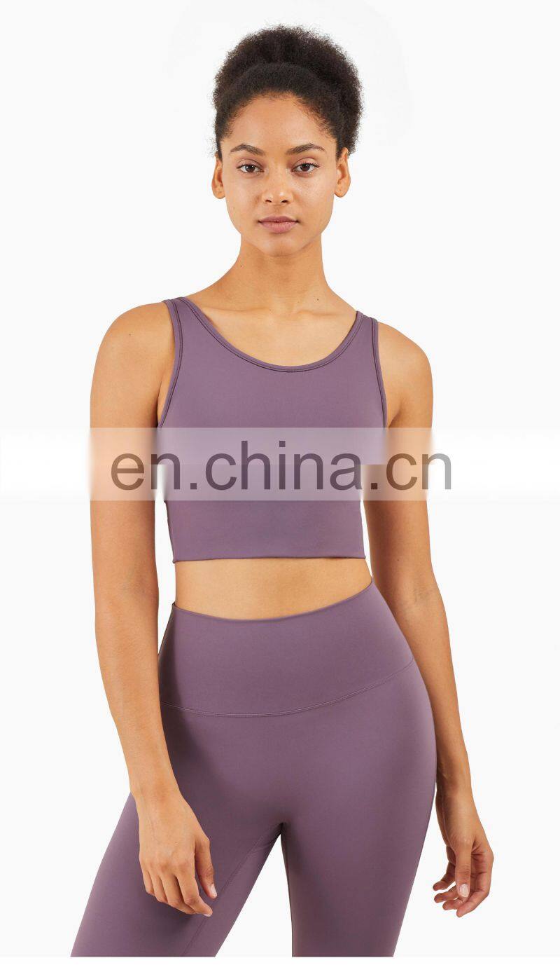 2022 New High Impact Sports Bra With Deep U Back Top Fitness Custom Logo For Women