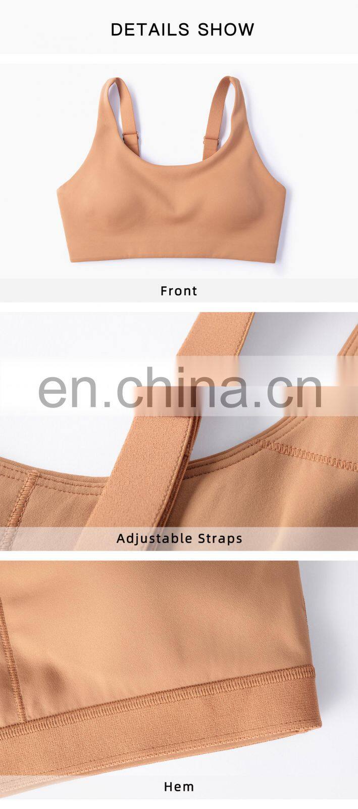 The New Fashion Cloud Feeling Adjustable Strappy Sports Bra Private Label Yoga Clothing
