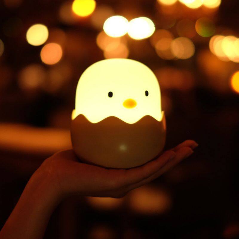 Help Sleeping USB Rechargeable Touch Sensor Eye Protection LED Cute Small Night Light Cartoon Silicone Children Led Lamp Gift