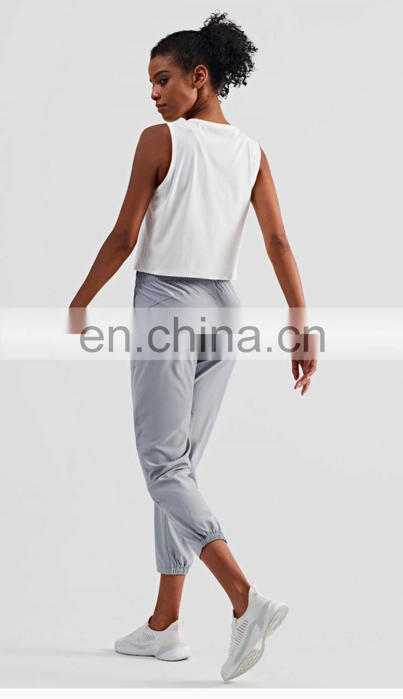 High Quality OEM Women Casual Joggers Pants Large Side Pocket Breathable Sweatpants