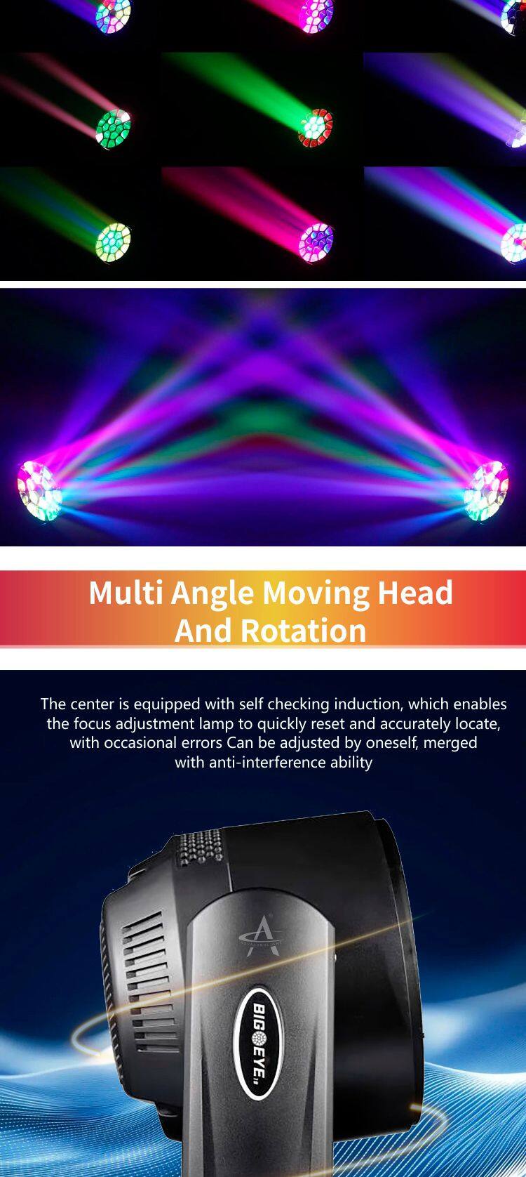 FY-1915 19x15W 4in1 Osram Light Stage Moving Head Light Wash Zoom Beam Light Bee Eye with DMX Control for Stage Night Club Bar Party Dj Ktv