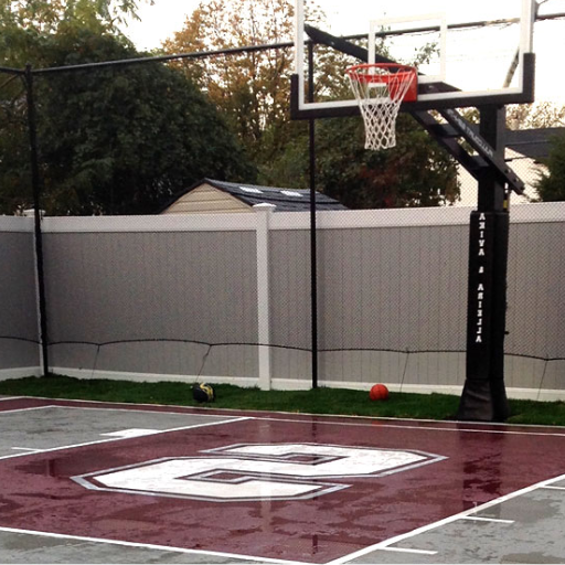 diy basketball court fence (2)