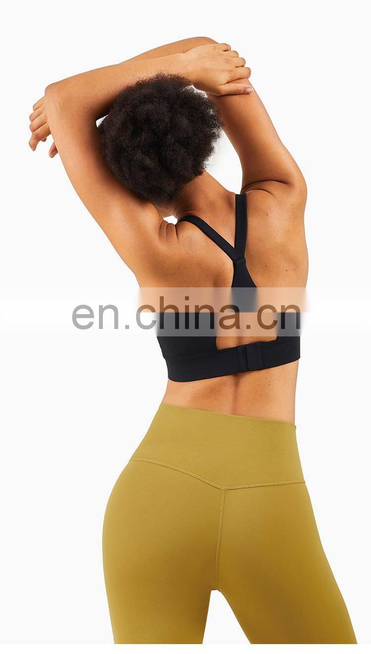 2022 Hot Sale Plus Size Women Hallow Out Back Sexy Sports Bra Custom Top Fitness