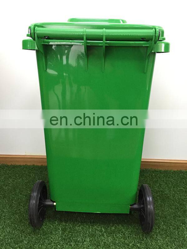 100 Liter Outdoor Trash Can Sanitation Plastic Dustbin Garbage Wheelie Waste Bin With Lid