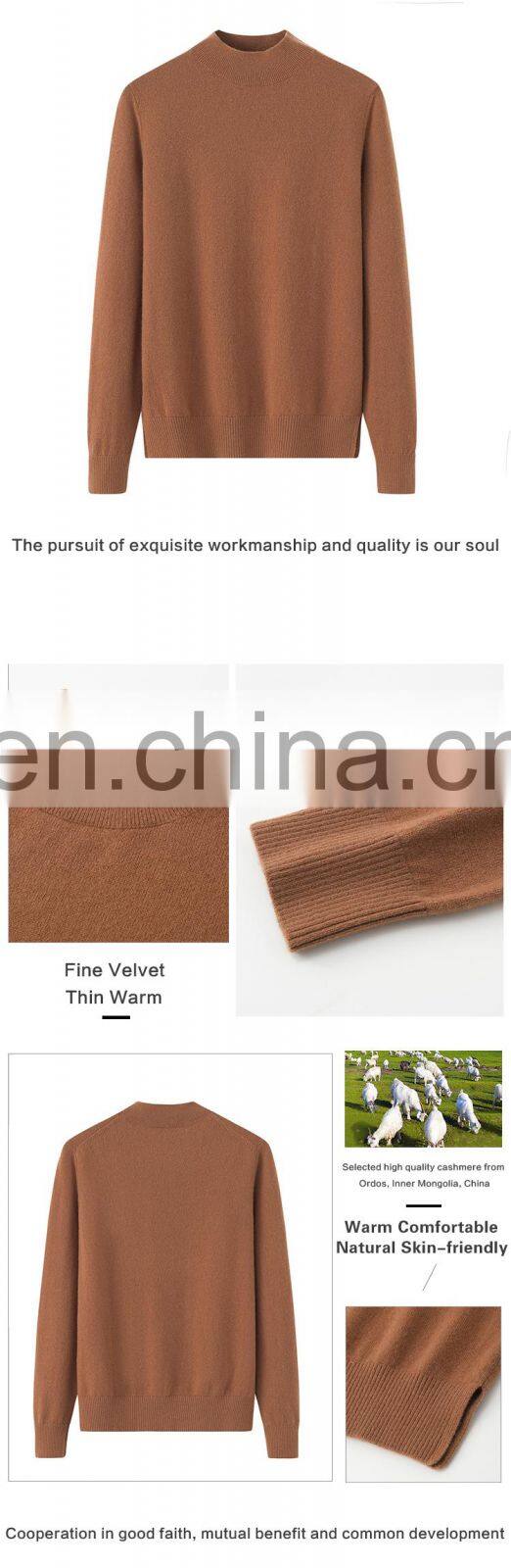 Factory Wholesale Custom 100% Cashmere Crew Neck Sweater for Women Knitted Solid Pattern Casual Style for Winter Front Logo