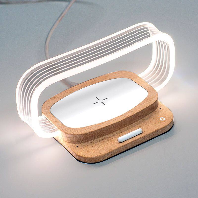 Portable Wireless Night Light Lamp with Multifunction Charger for Phone