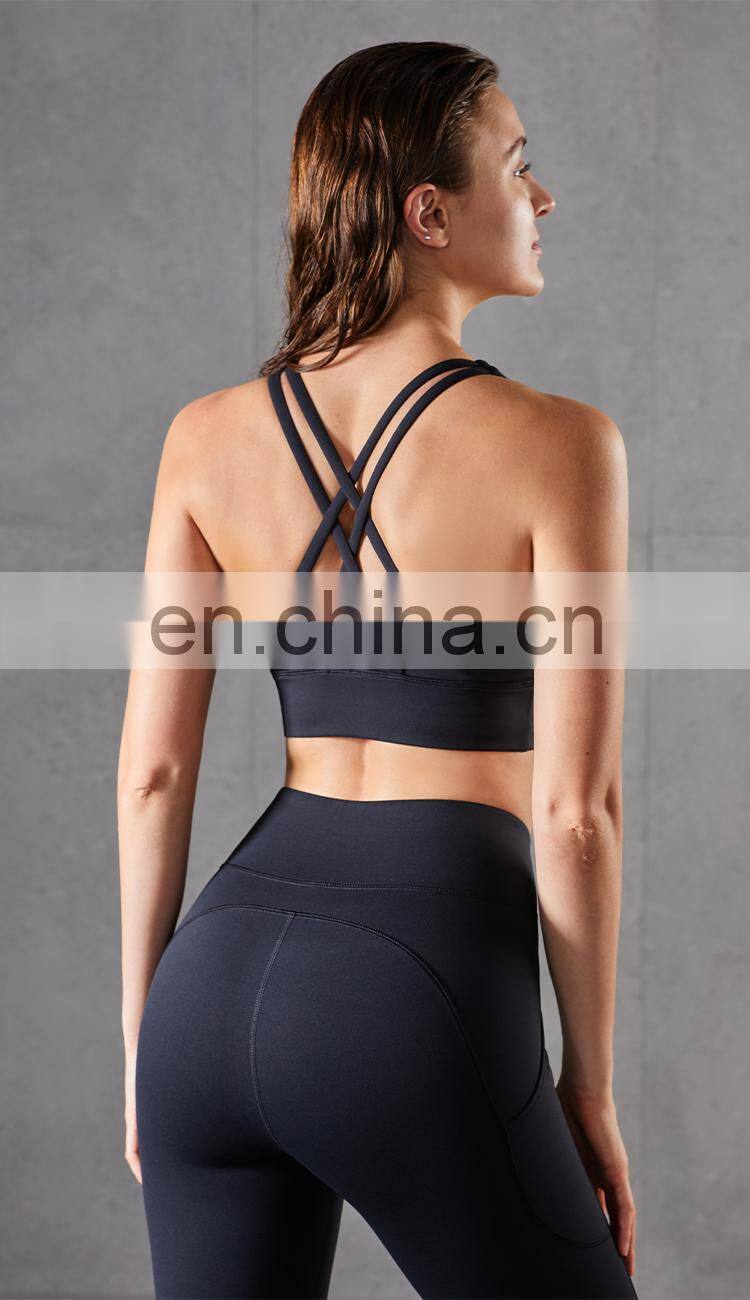 2022 Wholesale Sports Two Pieces Yoga Sets High Impact Gym Woman Yoga Clothes