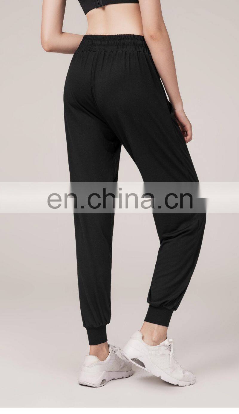 Quick-Drying Loose Cotton Women's Jogger Pants Harem Style Running Fitness Yoga Pants With Pocket