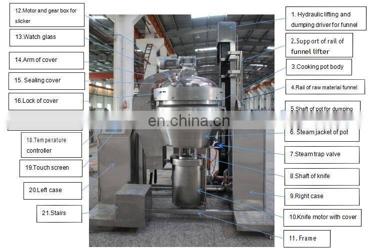 industrial vacuum cheese melting cooking machine