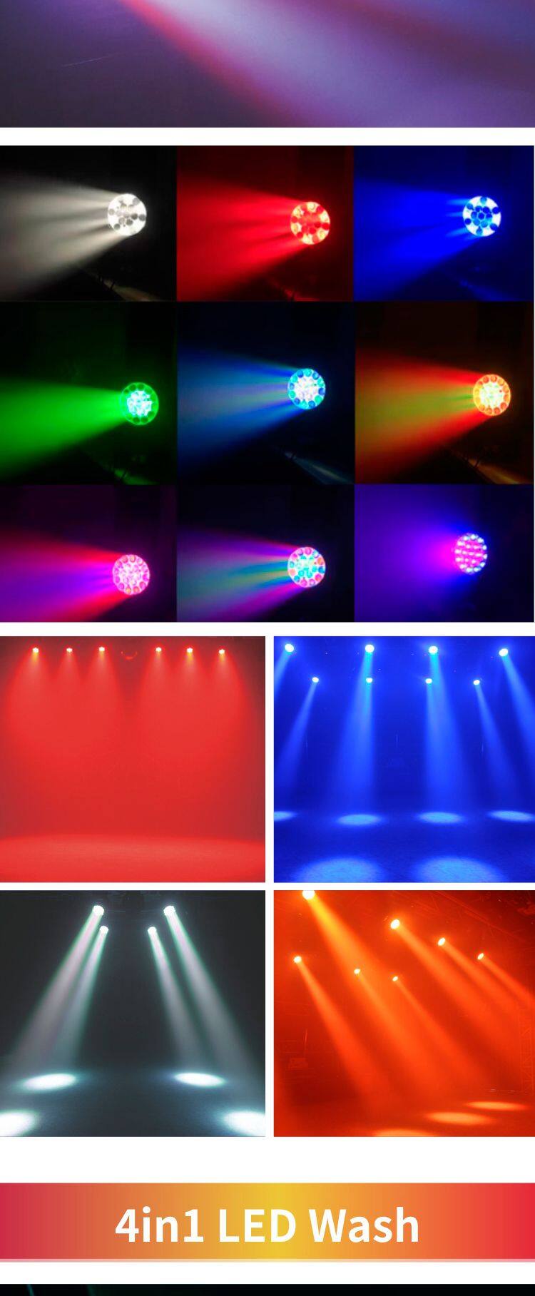 RS19 19x15W Eye B-eye Zoom Wash Beam Focusing DMX Pixel Control 4in1 RGBW LED Zoom Moving Head Wash Lights