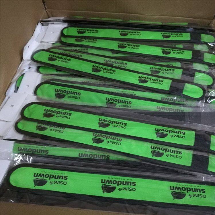 Promotion wholesale night running light custom LED slap bracelet