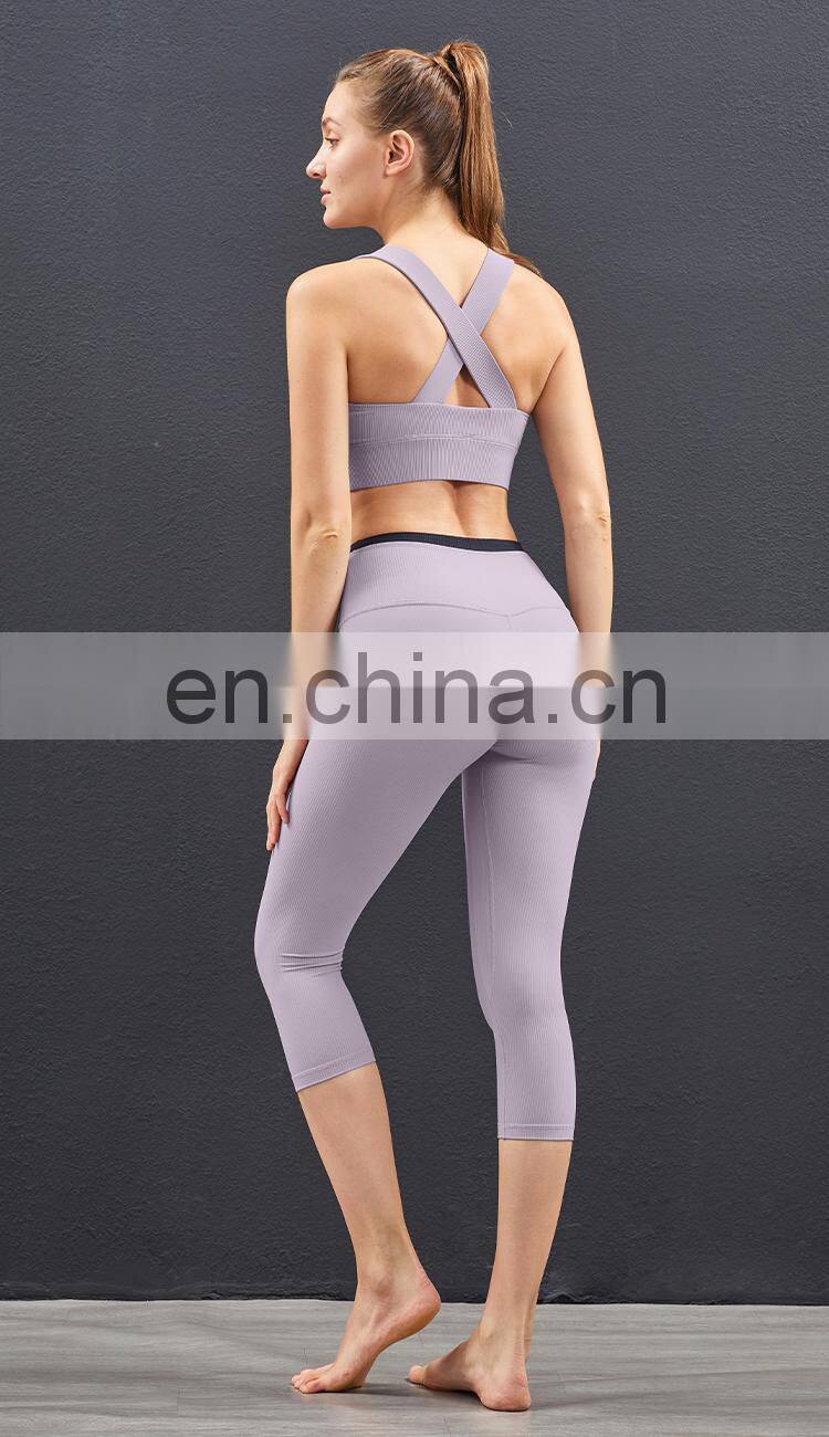 High Quality Custom Private Logo High Impact Sports Bra Breathable Cross Back Yoga Sports Bra