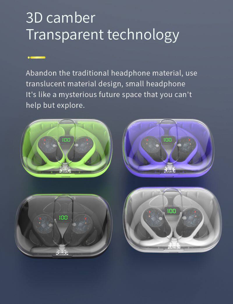 New Storage Box Earphone OWS Earphones Bluetooth Headphones Bluetooth Rotatable Speaker Hifi Airbuds Earbuds Wireless Sport Gift