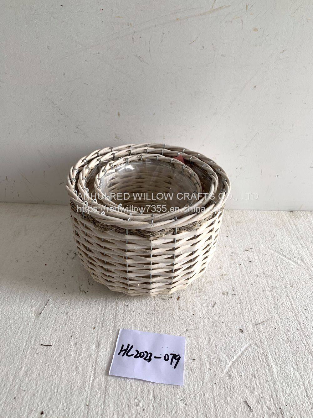 Hot Sale Custom Woven Willow Decorative Wicker Storage Basket of willow