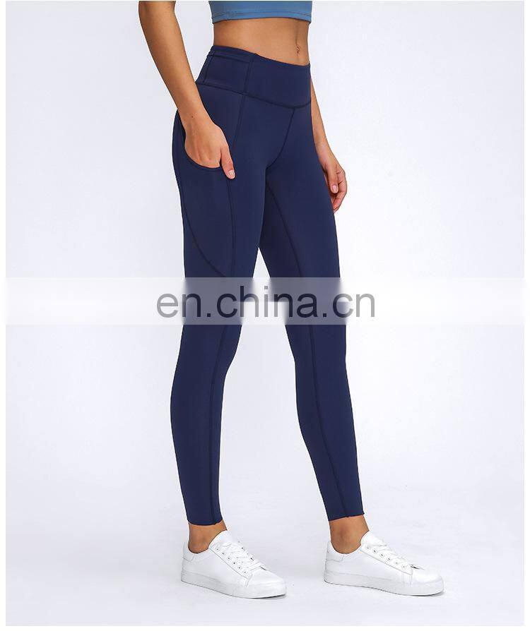 Custom Wholesale Women Workout Fitness Clothing Yoga Pants Leggings For Women With Pockets