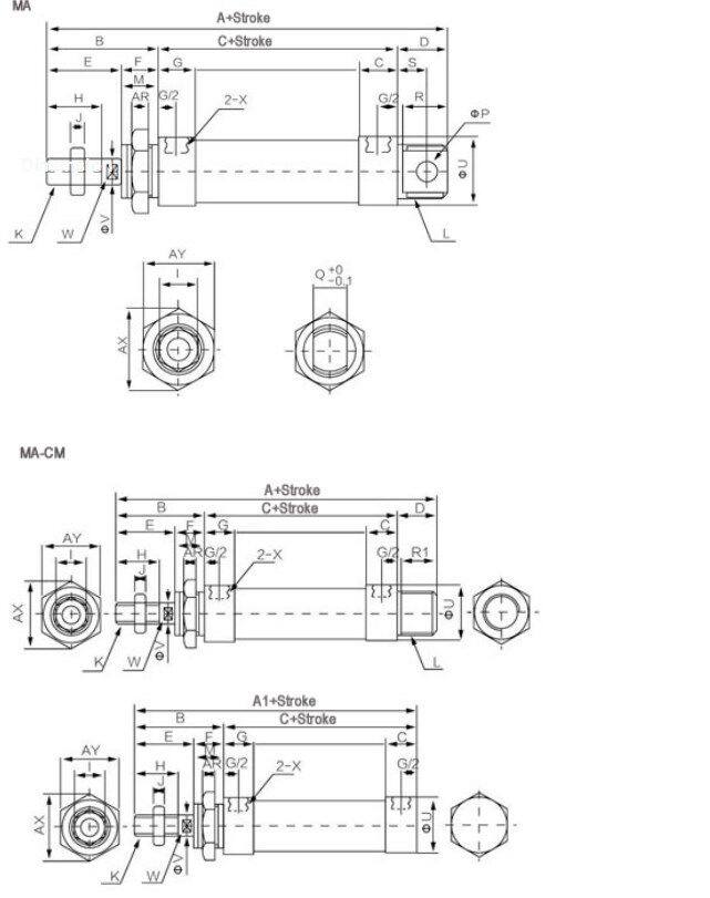 Round Body Pneumatic Cylinder