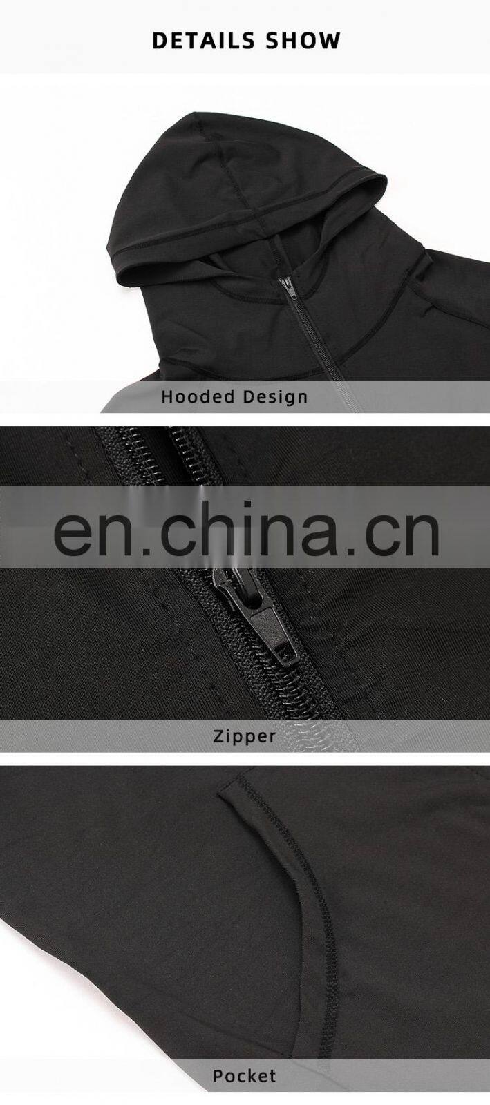 Fitness Running Training Men's Jacket Long Sleeve Zip Casual Hoodie Quick Dry Sport Jacket