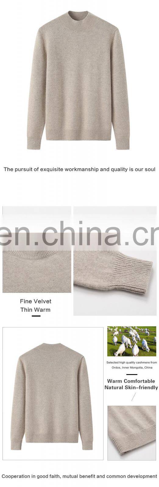 Women's Casual Winter Crew Neck 100% Cashmere Sweater Heavy Thick Plain Knit Jumper with Front Logo