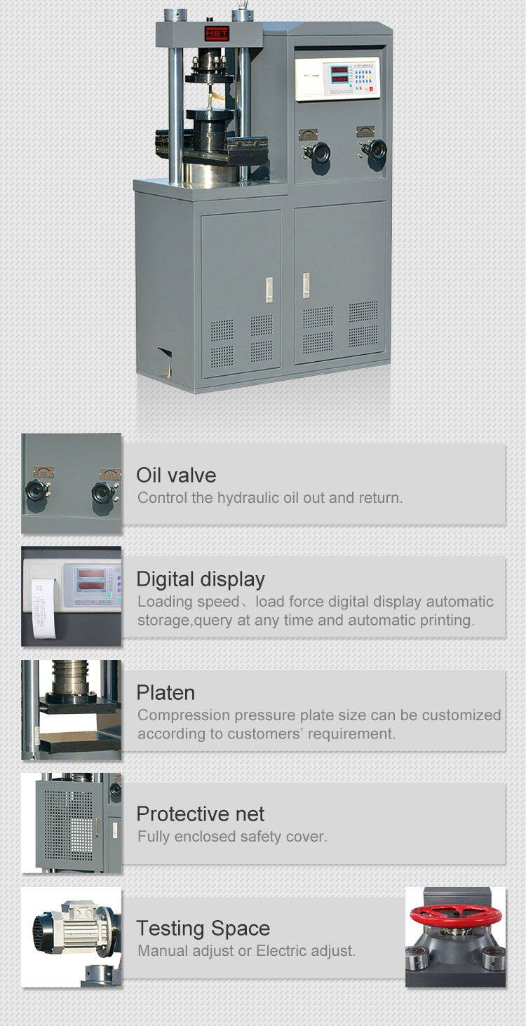 YES-300 Brick Tile Hydraulic Universal Concrete Compression Testing Machine/press Tester