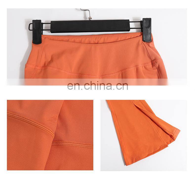 New Arrival Yoga High Waisted Bootcut Flared Leggings Women Athletic Wide Leg Sports Pants