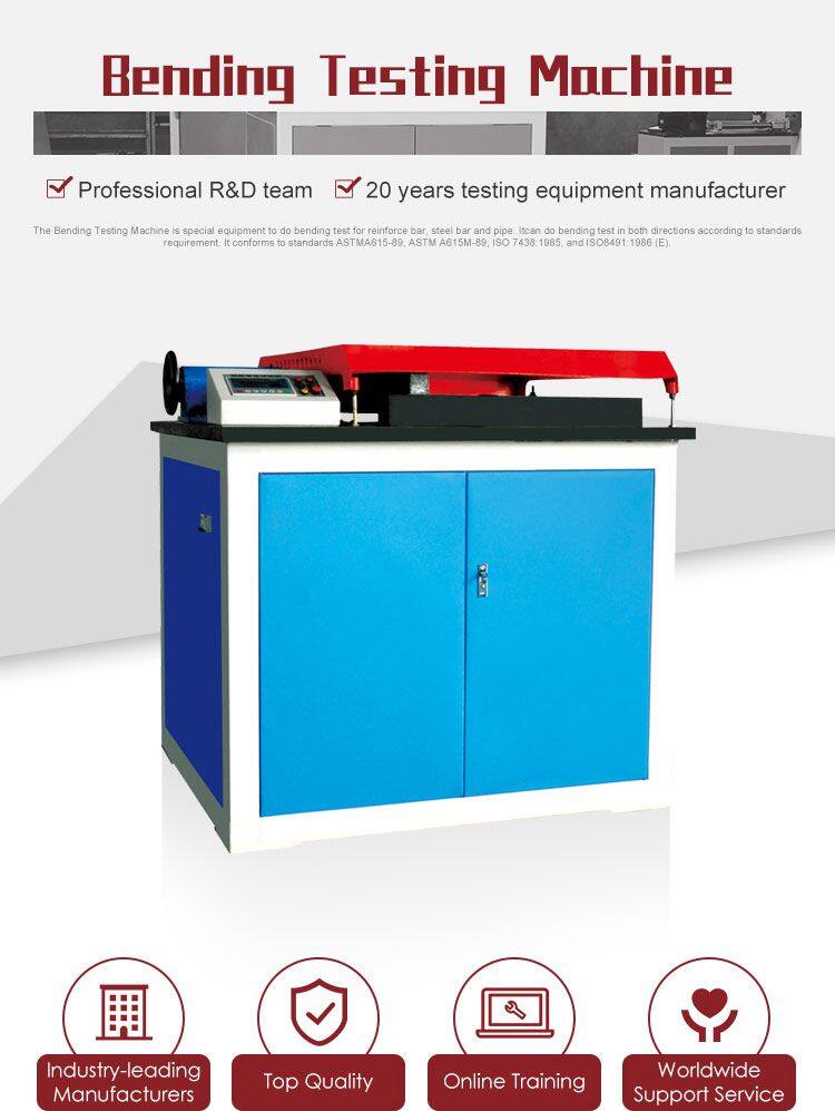 ASTM A615-89 Bend and Rebend test 6-50mm Steel Bar ReBar Cold Bending Testing 180 Reverse Bending Testing Machine