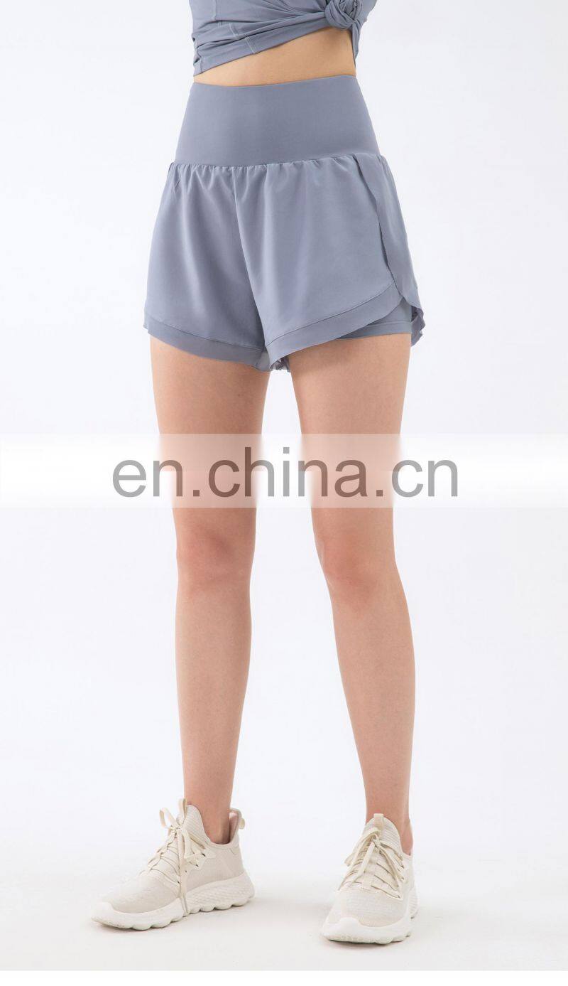 New Quick-Drying High Waist Anti-Glare Sports Shorts Women's Loose Yoga Fitness Pants