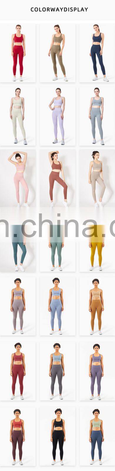 Spot Stock Christmas Red Two Pcs Yoga Set OEM Women Workout Sets