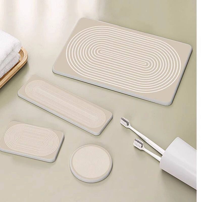 Wabi Sabi Style diatomite stone bath mat (5)