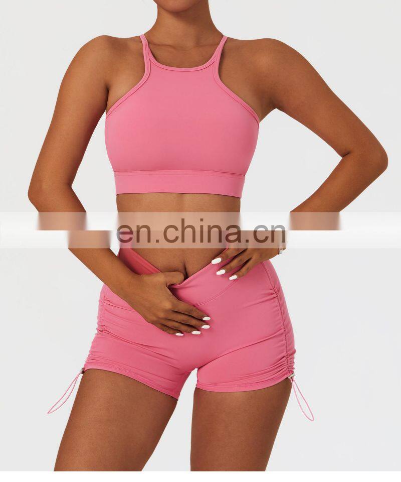 Sexy Backless Sports High Impact Gym Bras Factory Sales Women Quick Dry Sling Yoga Tops
