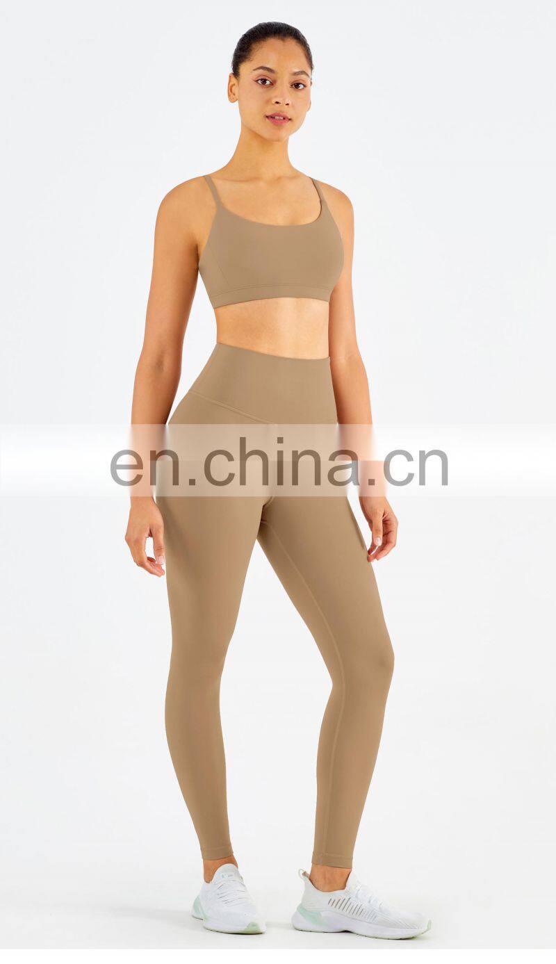 Outdoor wear Custom Logo In Stock Leggings Fitness Women Clothing Gym Wear Yoga Set