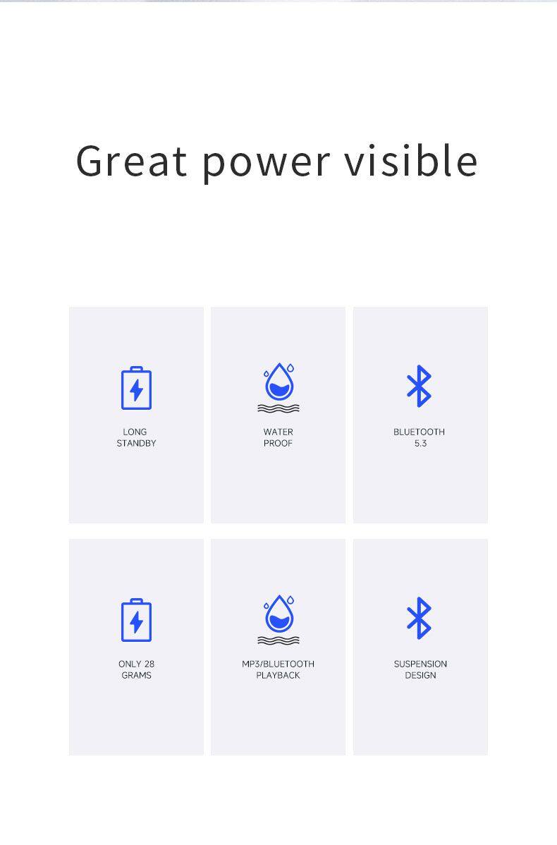 Bluetooth Wireless Headphones Bone Conduction Sports Earphones IP56 Headset Stereo Hands-free with microphone For Running