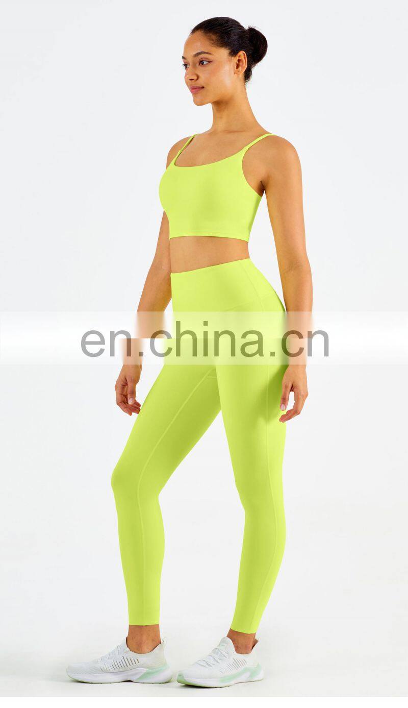 Multi Color Sport Bra Set Exercise Outfits Women Sets 2 Pieces High Support Yoga Pants