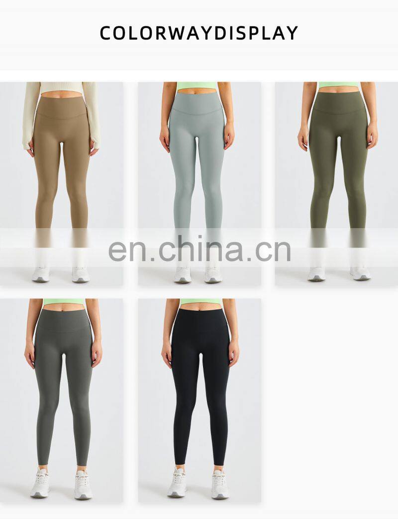 One Size Fits All Yoga Workout Leggings Custom Women Fitness Four Way Stretch Sports Pants