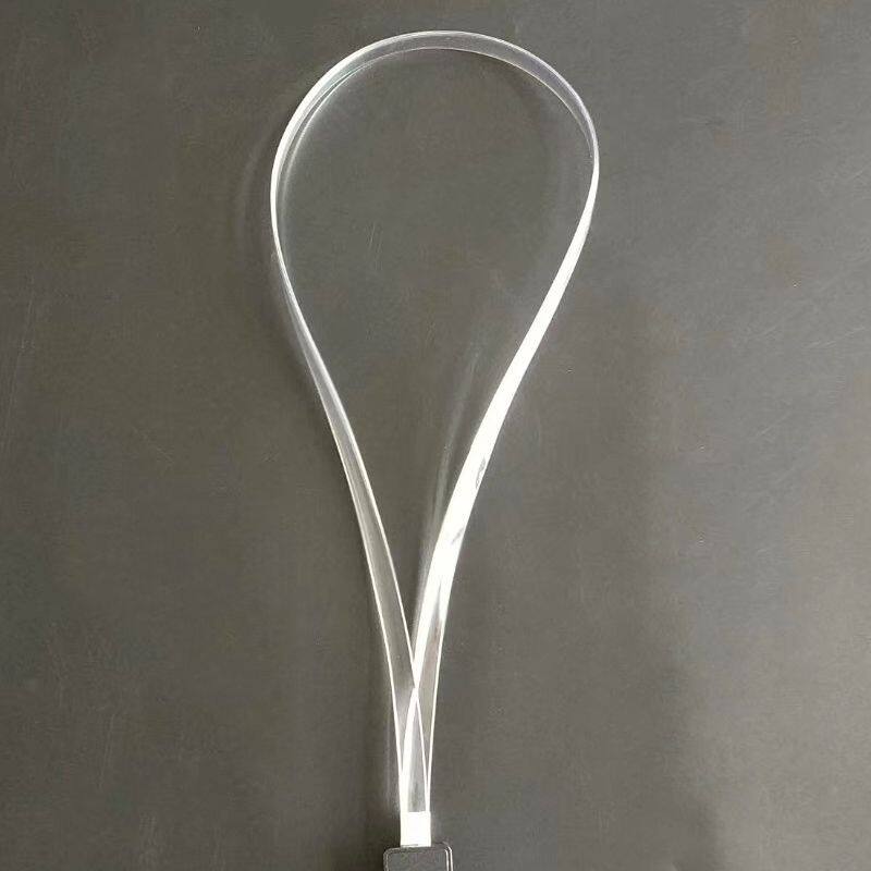 Party Supplies Custom LOGO LED Necklace Glow in Dark TPU Light up LED Lanyard