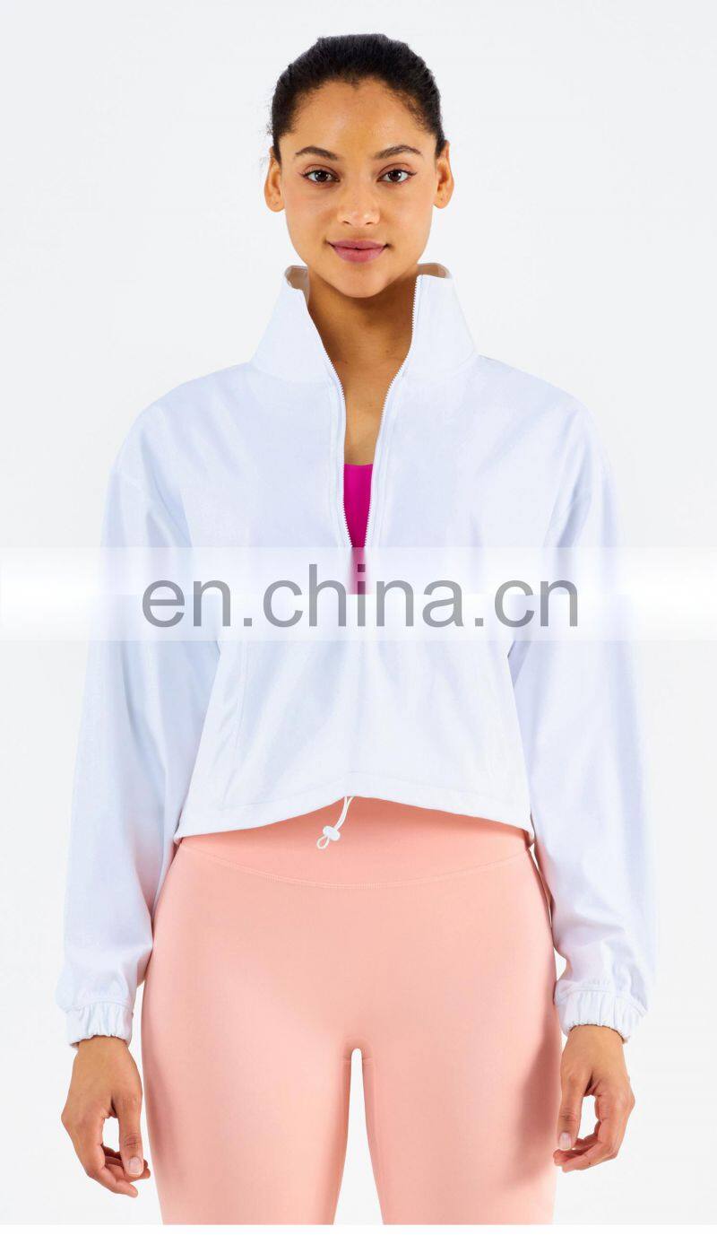 3PC Gym Fitness Sets Cool Girls Sports Jacket With Sports Bra Skin Friendly Leggings Custom Logo