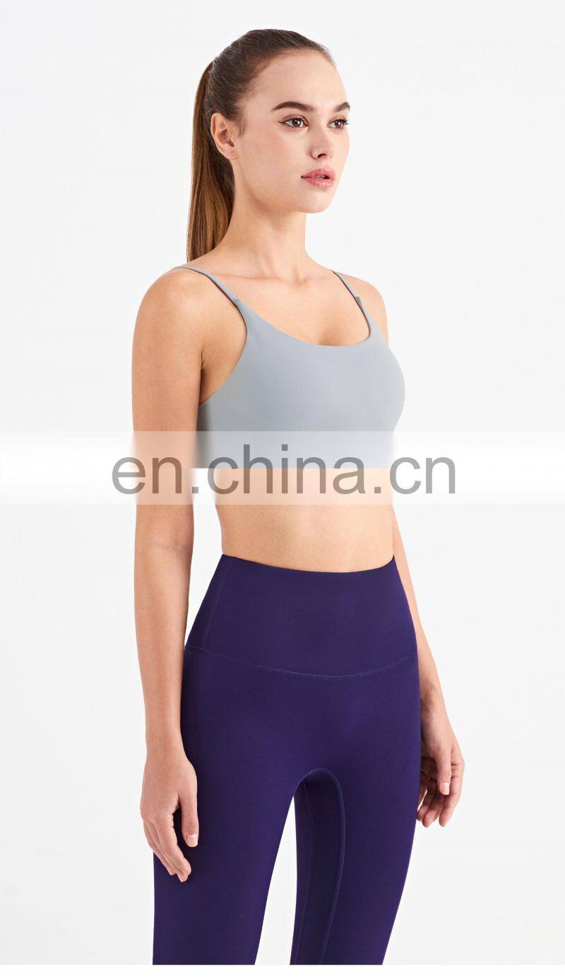 Thin shoulder Sports Vest Sexy Running Yoga Women Push-up Bra Workout Crop Top